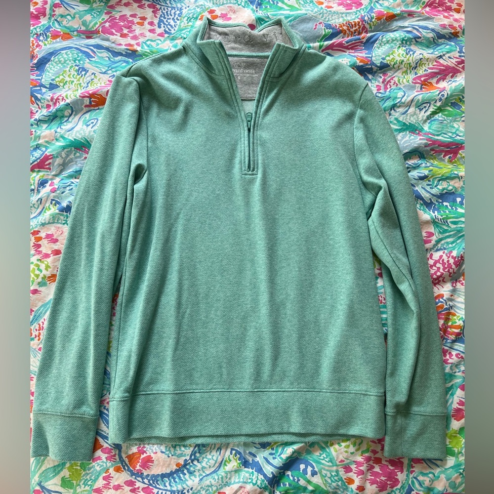 Vineyard Vines 3/4 Zip Pullover- Teal